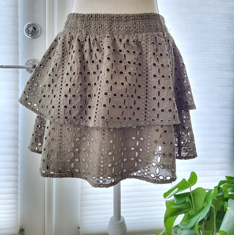 EUC Bar III Eyelet Mini Skirt